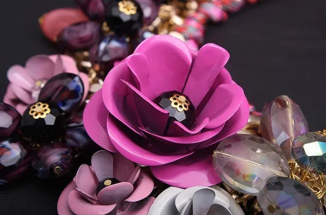 Purple Flower neclace