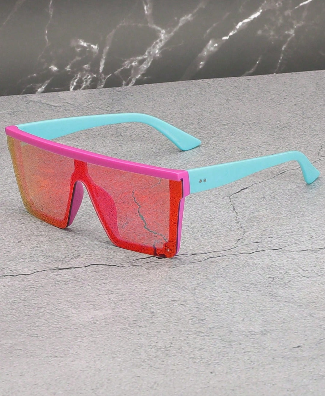 Oversized Square Sunglasses for Kids, Boys and Girls, Punk Frame Sunglasses