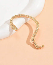 Snake Shape Gold Ear Cuff – Non-Piercing Stylish Wrap Around Earring for Women