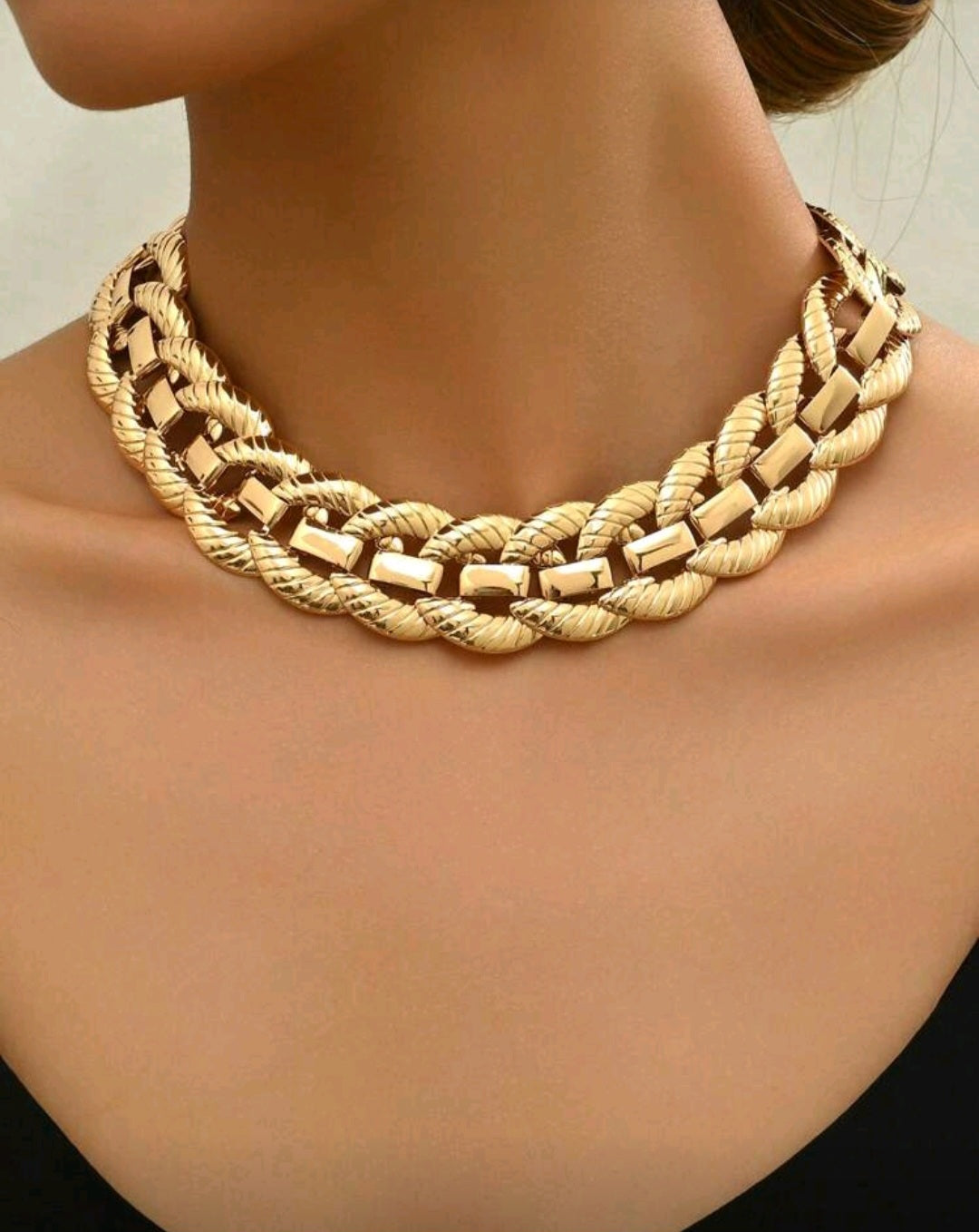 1pc Exaggerated European And American Style Metal Necklace, Suitable For Party And Daily Wear