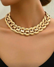 1pc Exaggerated European And American Style Metal Necklace, Suitable For Party And Daily Wear