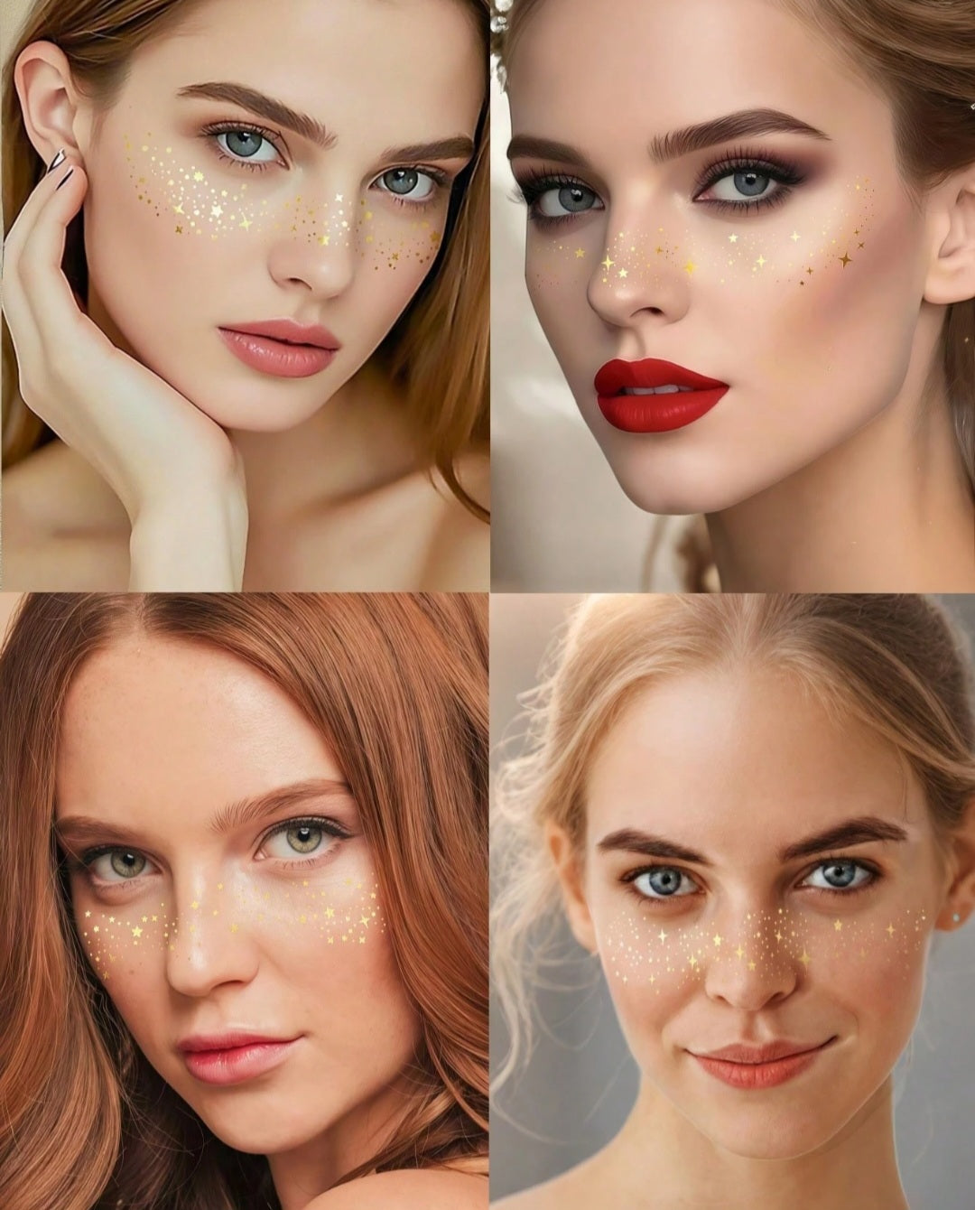 Glitter Face Tattoos Gold BY SHEIN