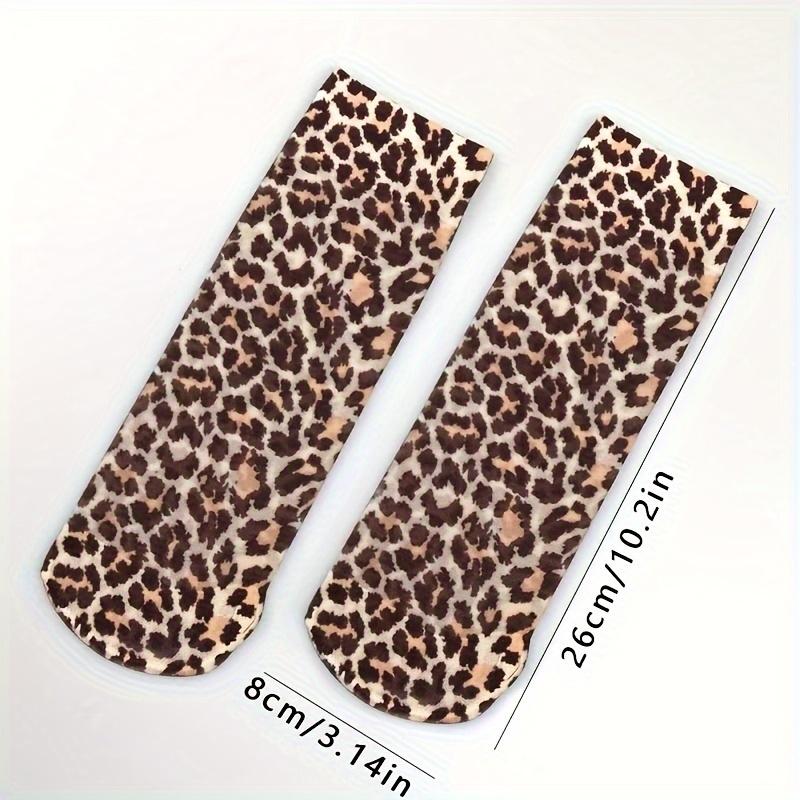 Elegant Women’s Fishnet Socks with Leopard Pattern – 1 Pack: Lightweight, Durable, and Soft…