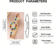 1 Set Ladies Watch Rhinestone & Bead Necklace Bracelet Decor Jewelry Set And Pre-Owned Ladies' Niche Luxury Fashionable Ins Style Elegant Watch Bracelet Suitable For Daily Wear Party And Other Occasions