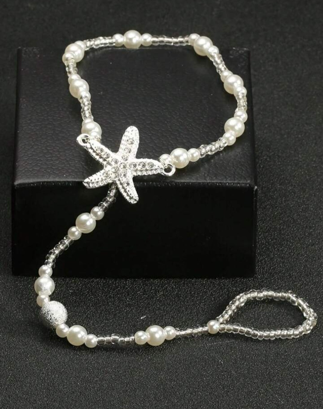 1pc Fashion Faux Pearl Barefoot Sandals Anklet Toe Ring Beach Bracelet for Women Girls Jewelry Accessory Gift