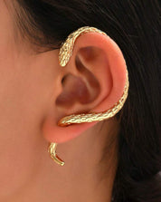 Snake Shape Gold Ear Cuff – Non-Piercing Stylish Wrap Around Earring for Women