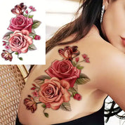 Fake Tattoo, 1 Sheet Flower Pattern Temporary Tattoo for Daily Decoration