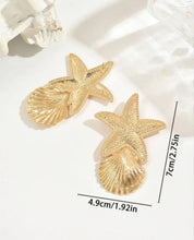 2pcs Elegant Sexy Party Asymmetrical Exaggerated Gold
