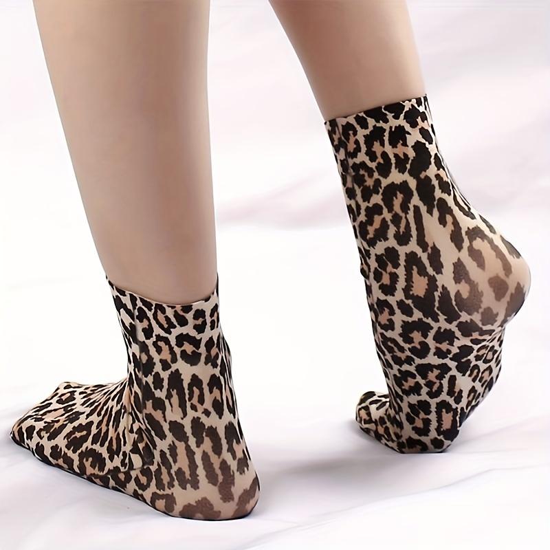 Elegant Women’s Fishnet Socks with Leopard Pattern – 1 Pack: Lightweight, Durable, and Soft…