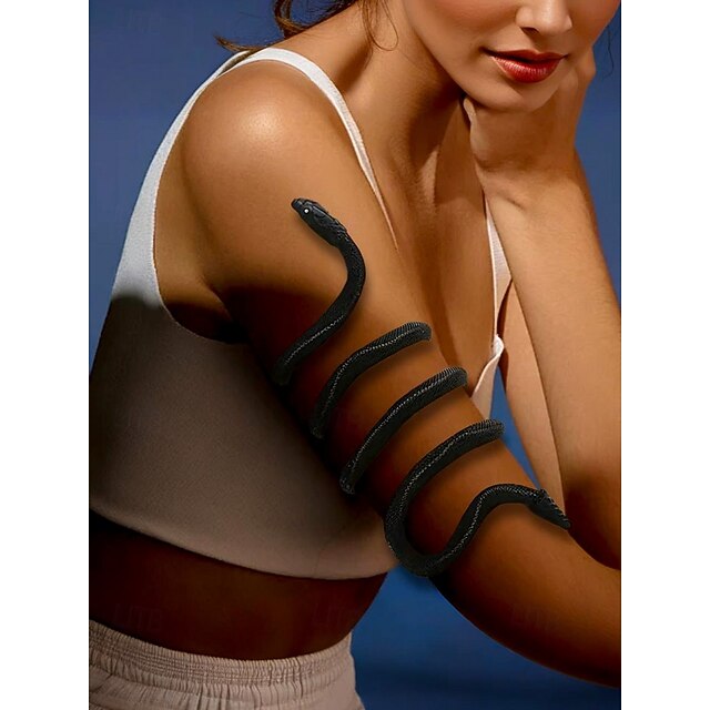 Women’s Snake Bracelet for Halloween – Adjustable Gothic Snake Bangle, Perfect for Parties, Costumes, and Daily Wear