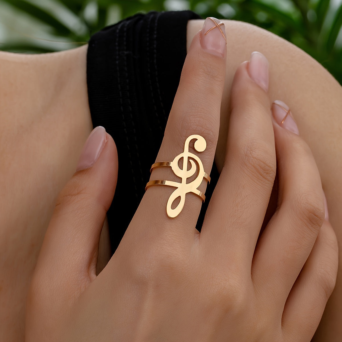 Musical Gold Adjustable Ring