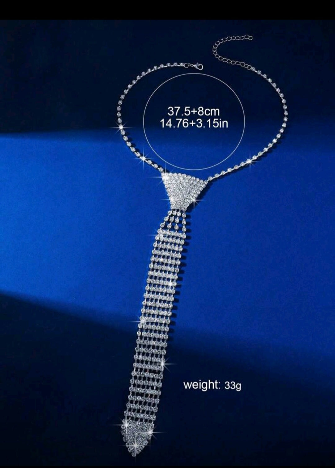 1pc Rhinestone Decorated Arrow Shaped Fashion Tie For Wedding Dress