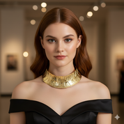 Gold Leaf-Shaped Necklace