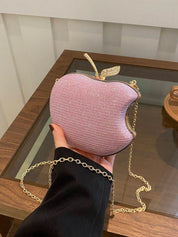 Women’s Crystal Evening Bag, Rose Gold Clutch Purse, Wedding Diamond Beaded Handbag, Rhinestone Party Bag for Ladies