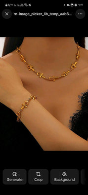 Ankh Jewelry Set – Bracelet & Necklace