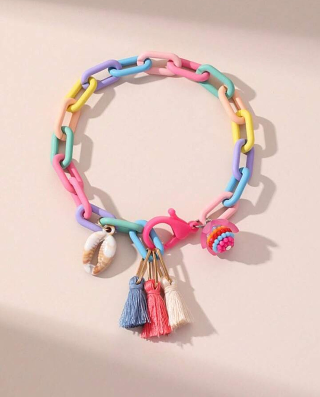 Delicate Ankle Chain with Seashell Accents - Adjustable Beach Foot Jewelry with Tassels for Women