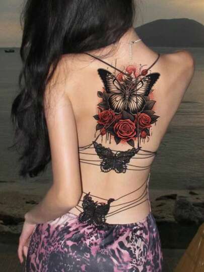 Butterfly Temporary Tattoo – Flash Style Decorative Body Sticker