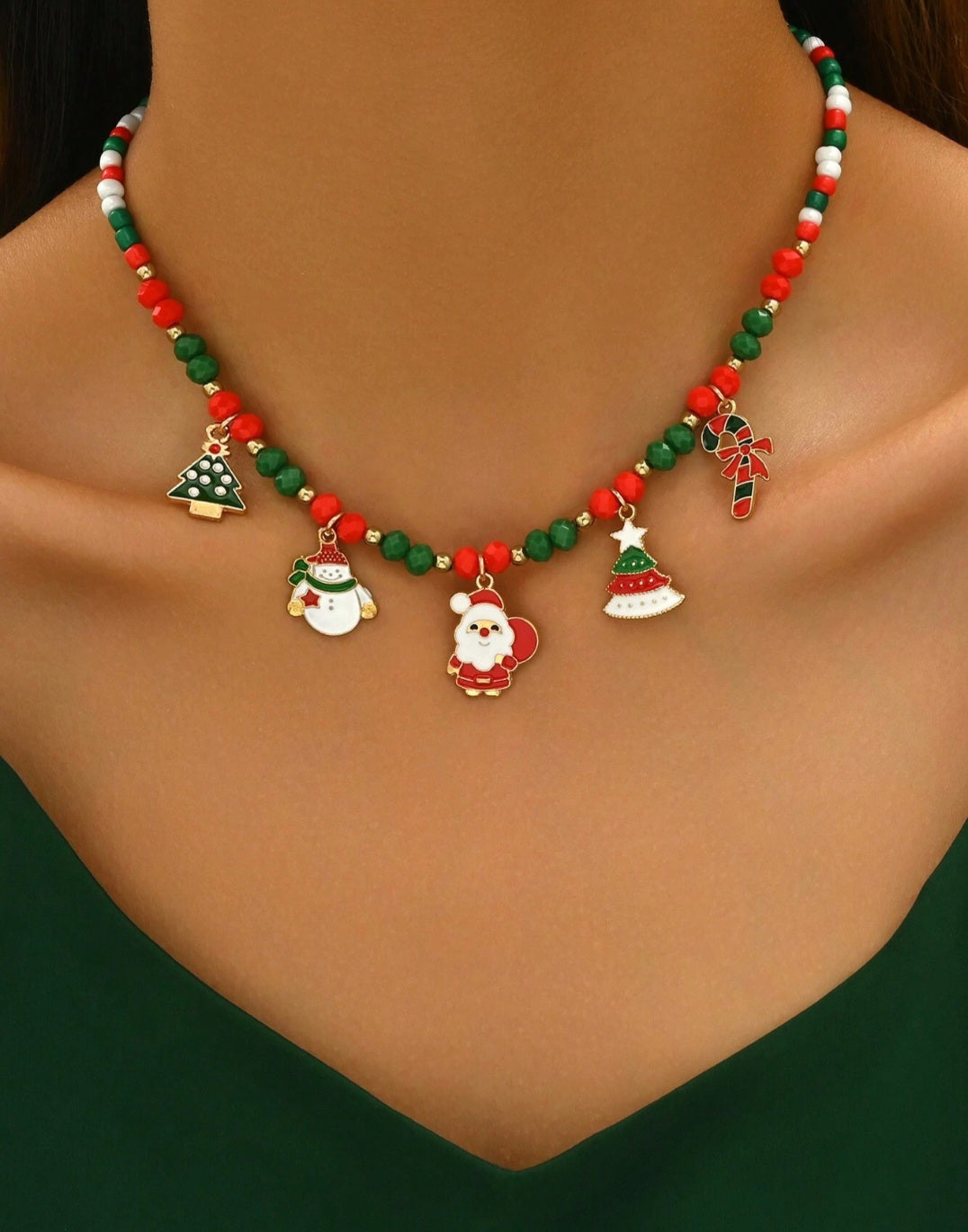 1pc Handmade Christmas Holiday Necklace