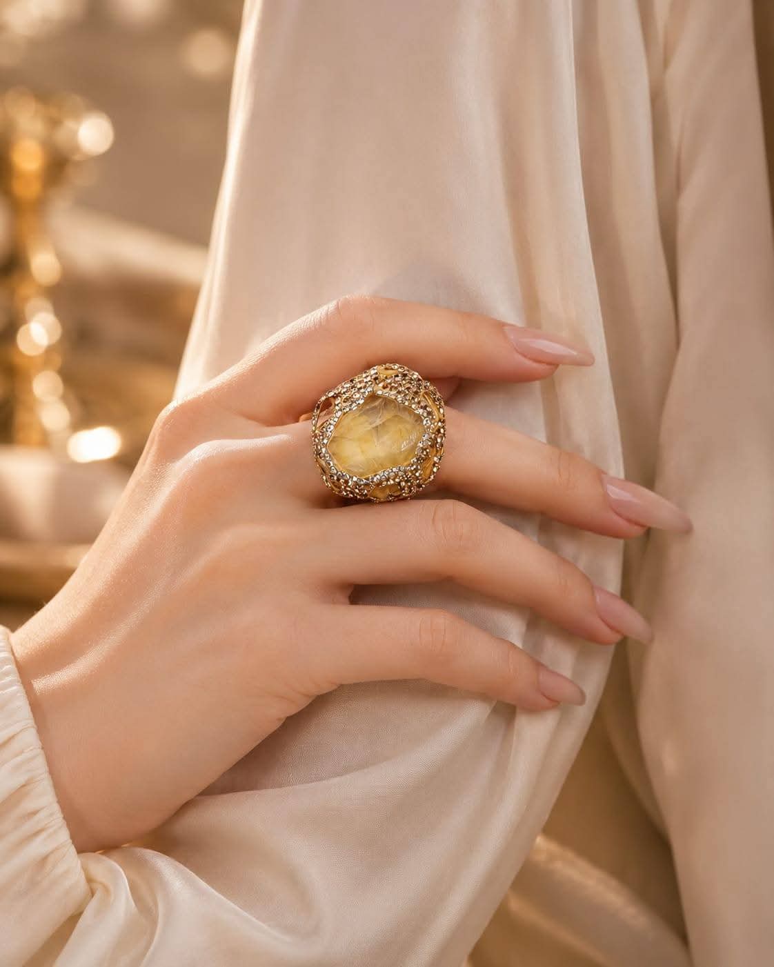 Citrine Natural Stone Ring