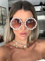 Exclusive Round Pearl Sunglasses