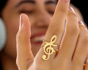 Musical Gold Adjustable Ring