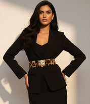 Leopard Print Gucci Belt  Preppy Style Womens