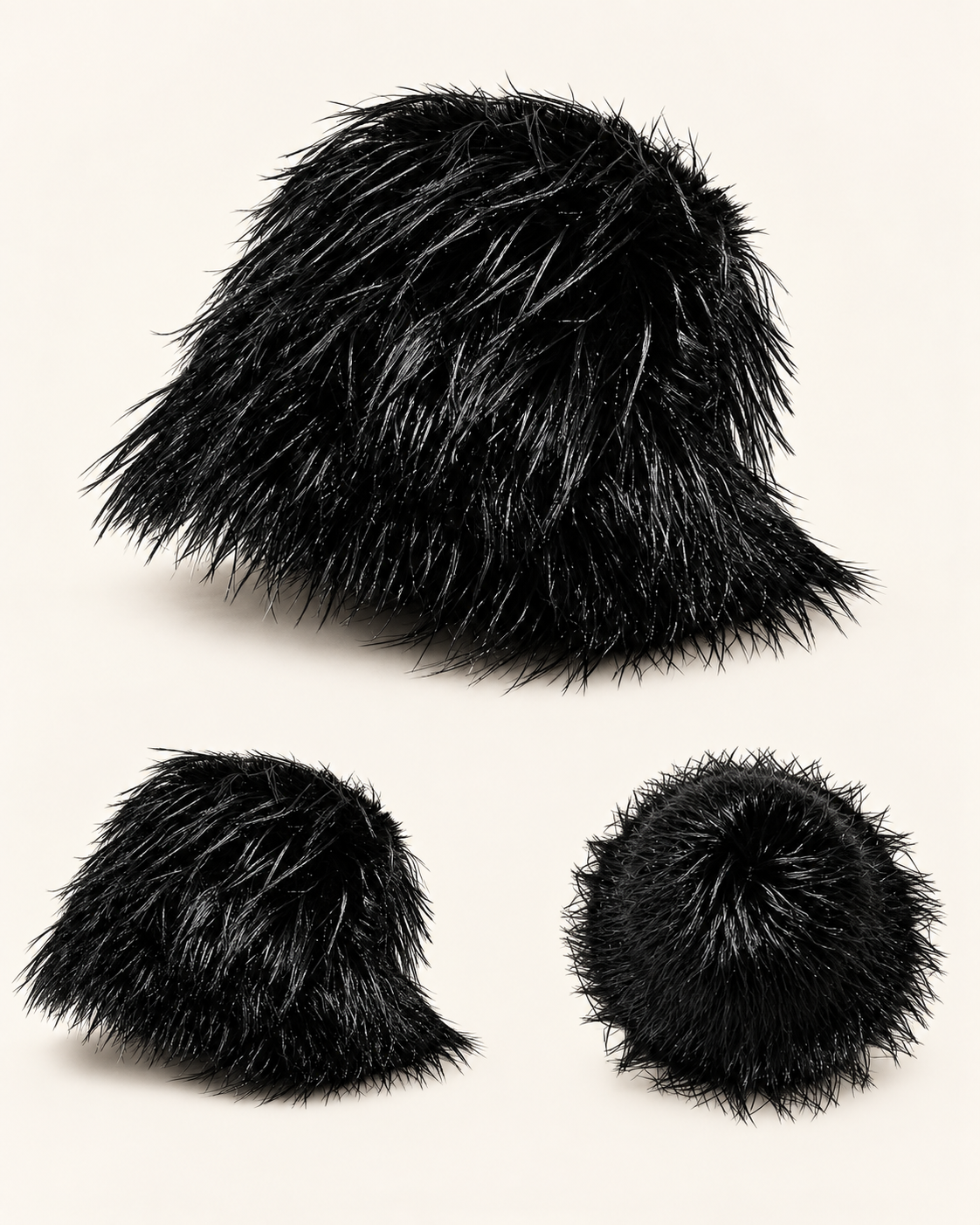 Fur bucket hat