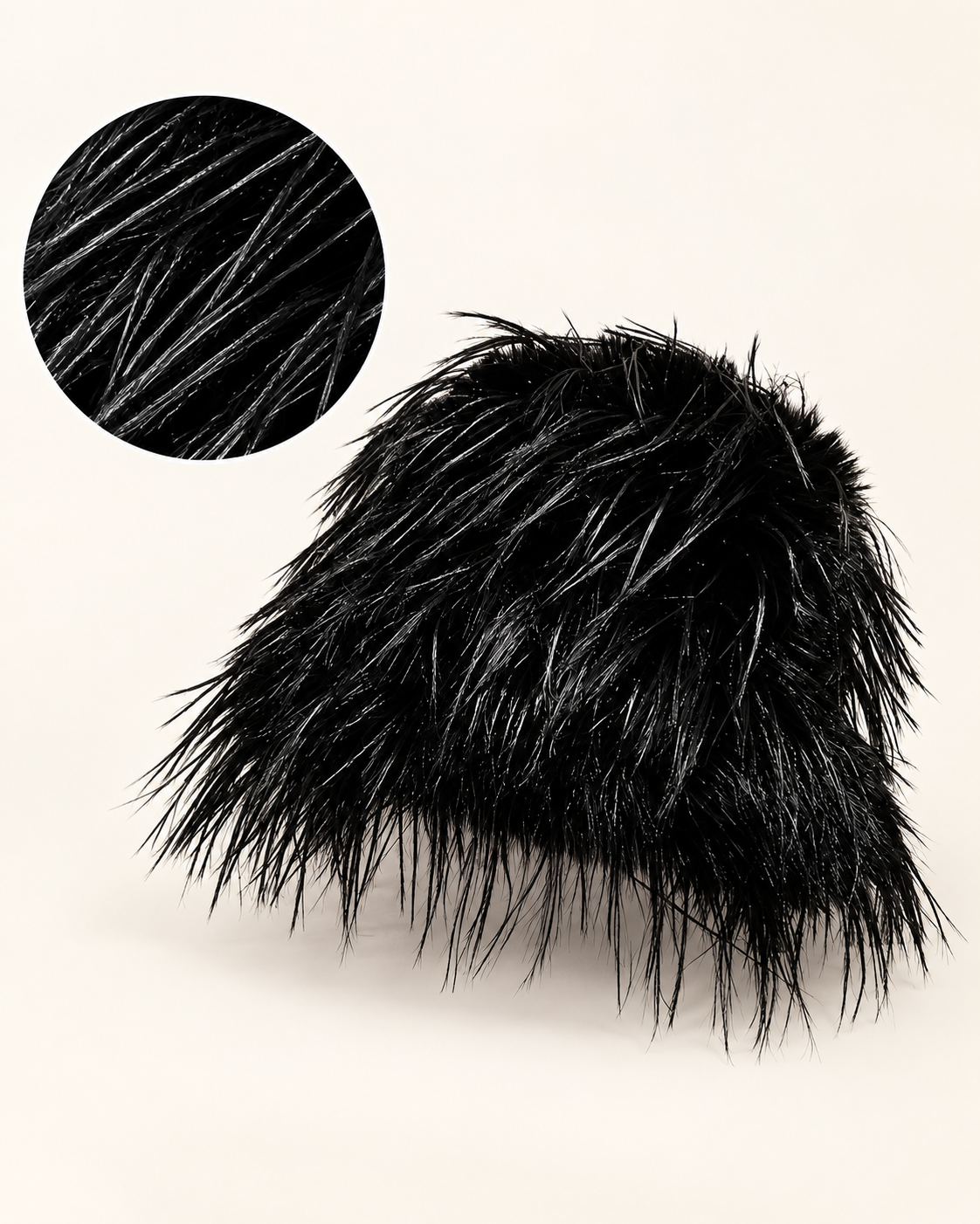 Fur bucket hat