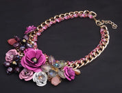 Purple Flower neclace