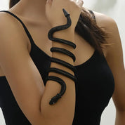 Women’s Snake Bracelet for Halloween – Adjustable Gothic Snake Bangle, Perfect for Parties, Costumes, and Daily Wear