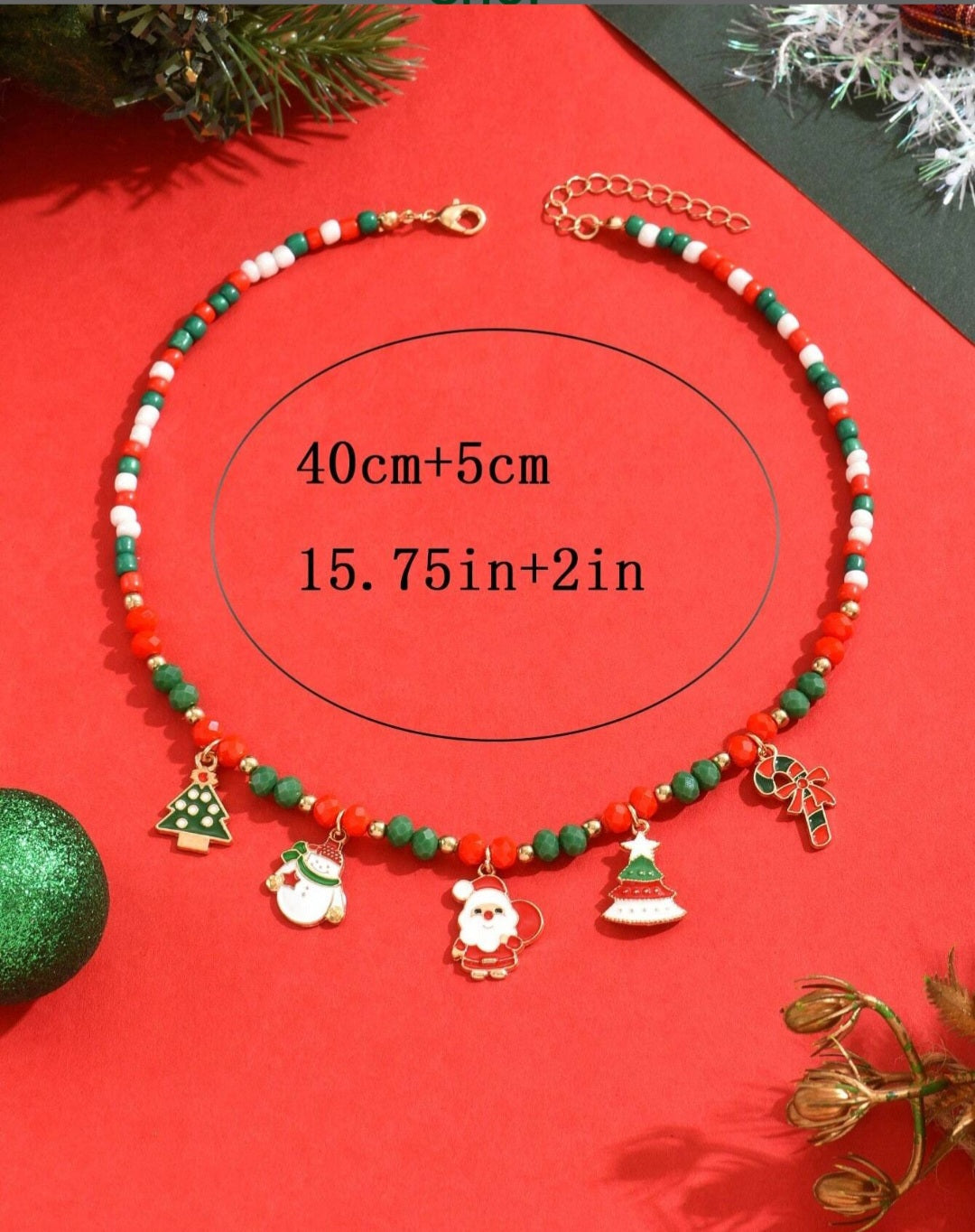 1pc Handmade Christmas Holiday Necklace