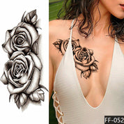 Temporary Floral Tattoos for Women and Girls – Half Sleeve Style, Easy to Apply