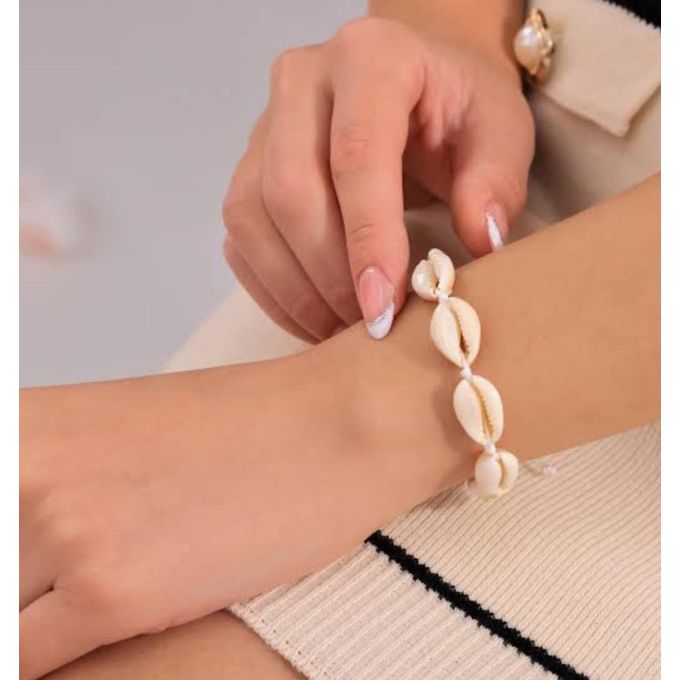 Bohemian Women’s Natural Shell Bracelets, Braided Rope Foot Anklet, Barefoot Girl Jewelry, Handmade Gift for Ladies