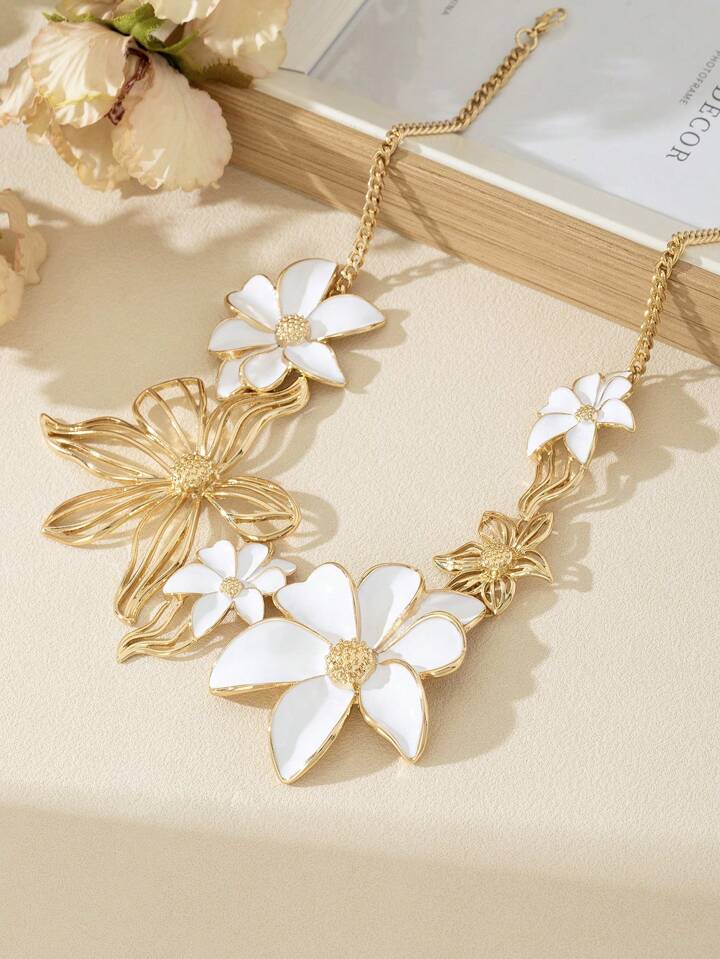 White flower necklace