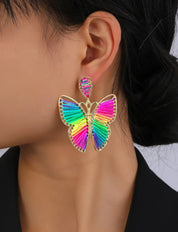 SHEIN Random Color Butterfly Drop Earrings