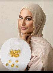 20pcs/ Box Hijab Scarf Rings, Hollow Scarf Clips Pins For Hijabs, Hair Braid Rings, Hijab Accessories For Dress