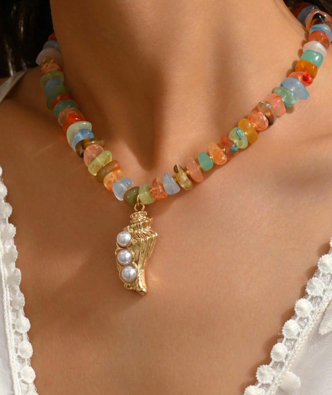1pc Elegant & Fashionable Women’s Summer Ocean Element Bohemian BY SHEIN