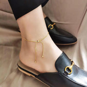 Stainless Steel Snake Chain Anklet, Adjustable, Gold and Silver Color, Beach Jewelry for Women and Girls