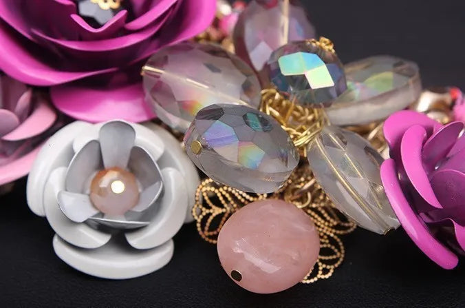Purple Flower neclace