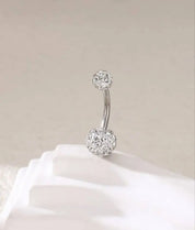 1pc simple and round ball navel ring women’s body piercing super flash party navel nail belly decoration