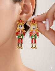 Christmas Earrings Nutcracker Stud Earrings Christmas Pierced Earrings for Women Holiday Earrings Christmas Stud Earrings