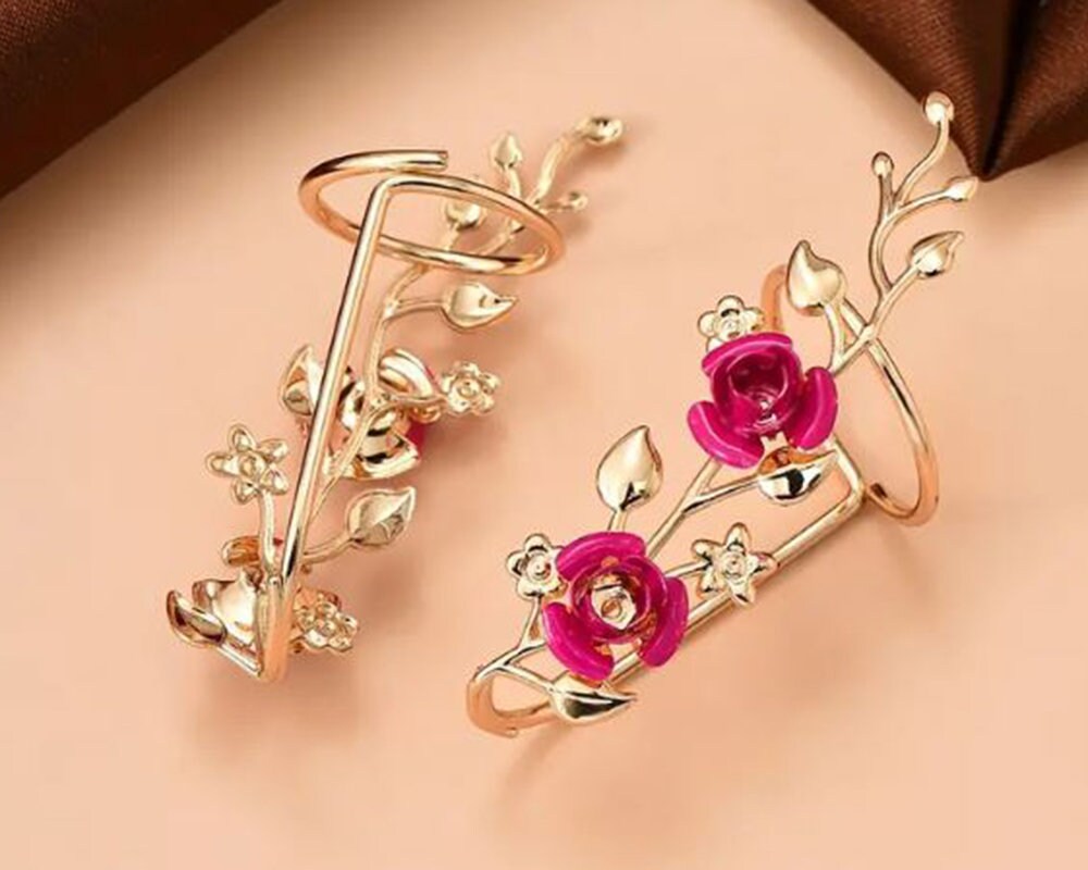 Women’s Floral Nail Rings – Rose Decor Fingertip Accessories