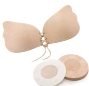 Invisible Patch Lifting Bra, Strapless Lace-Up Push-Up Self-Adhesive Bra, Women's Underwear Accessories Sticky Bra, Strapless Sticky Bra Backless Bra Invisible Bra Silicone Nipple Cover Women's Push-Up Bra