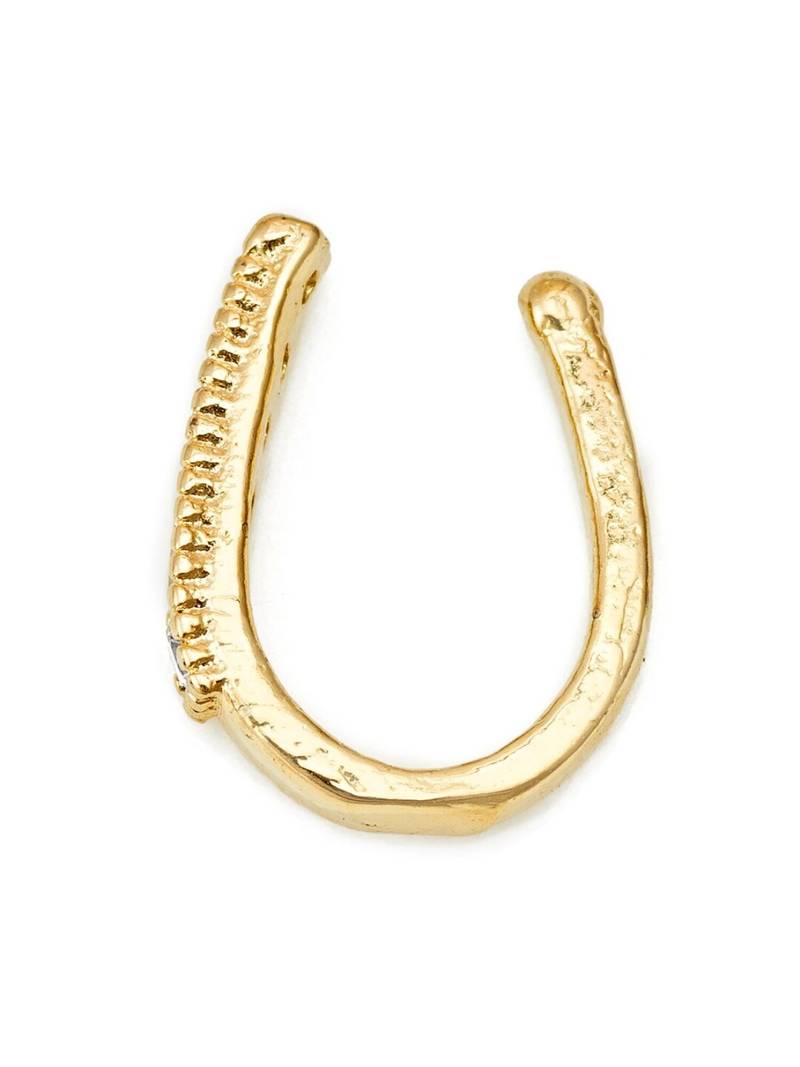 Party Allure Clip On Nose Stud Or Nose Clip Gold Plated With American Diamond Nose Ring