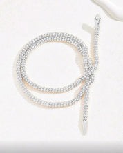 1pc Women's Creative Snake Coiling Earrings Attached To Necklace, Vintage Punk Style Jewelry For Daily & Streetwear