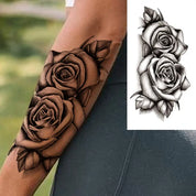 Temporary Floral Tattoos for Women and Girls – Half Sleeve Style, Easy to Apply