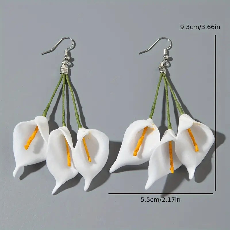 Tulip Flower Earrings – Elegant Floral Earrings for Women