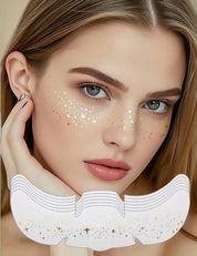 Glitter Face Tattoos Gold BY SHEIN
