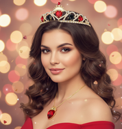 Descendants 4 Rise of Red Crown Queen of Hearts Crown Red Crown with Black Hearts Descendants 4 Tiara Jewelry Set Halloween Costume