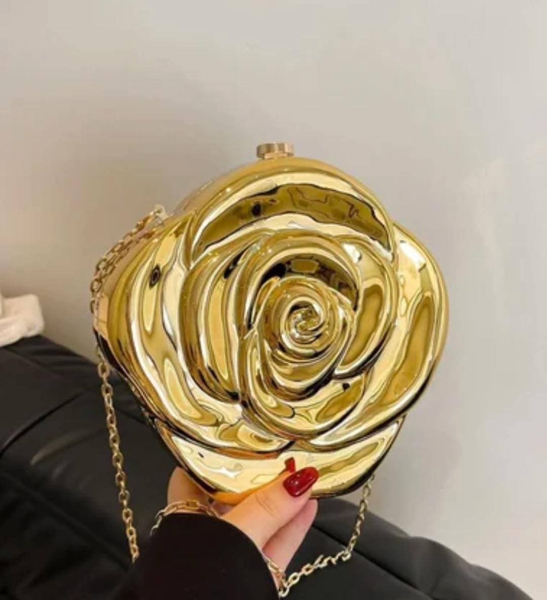 flower-shaped acrylic evening bag